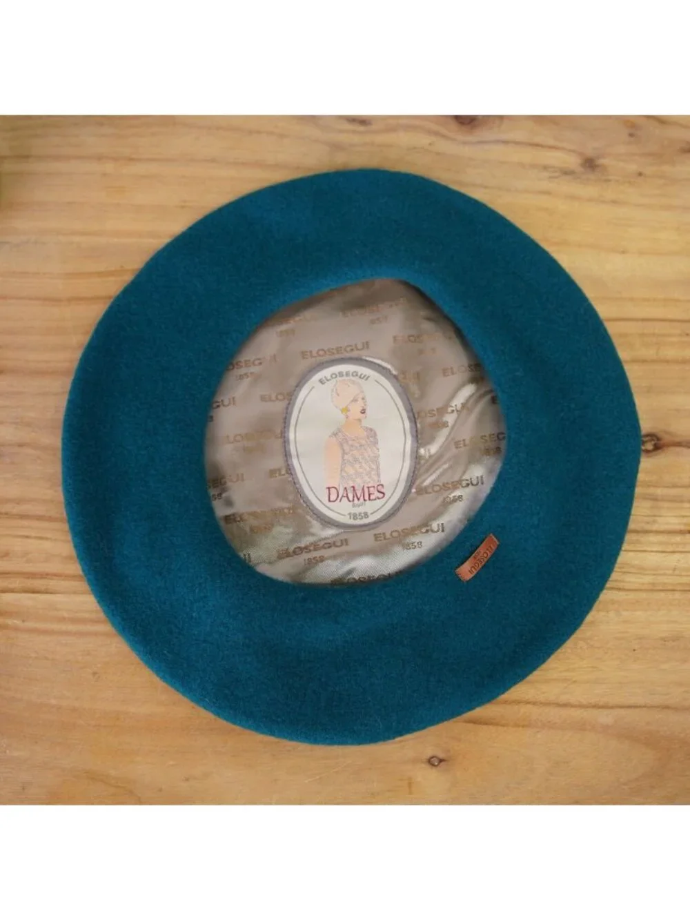 Elosegui 1858 Dames 100% Merino Wool Beret Txapela waterproof Blue Womens OS